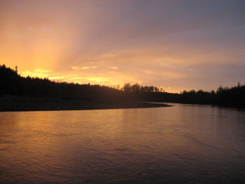 Nooksack river sunset